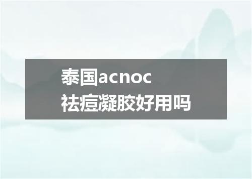 泰国acnoc祛痘凝胶好用吗