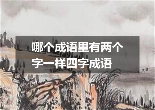 哪个成语里有两个字一样四字成语