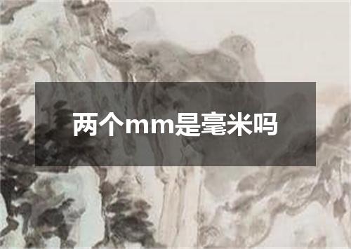两个mm是毫米吗