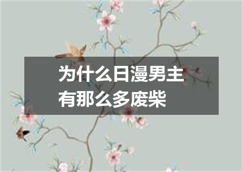 为什么日漫男主有那么多废柴