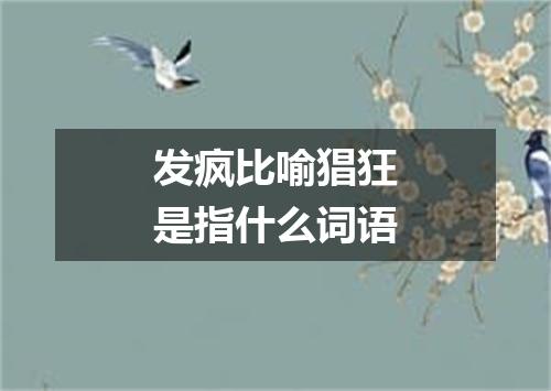 发疯比喻猖狂是指什么词语