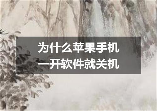 为什么苹果手机一开软件就关机