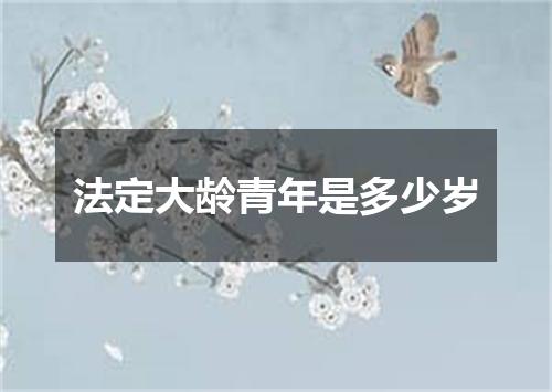 法定大龄青年是多少岁