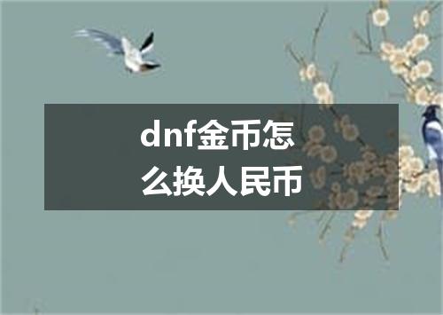 dnf金币怎么换人民币