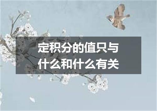 定积分的值只与什么和什么有关