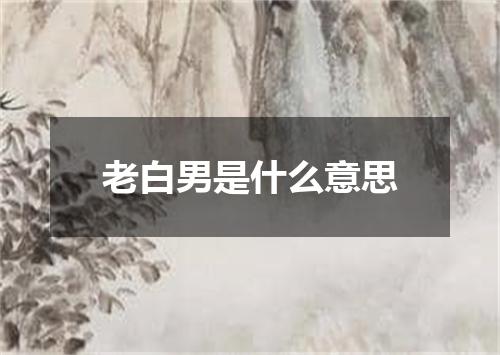 老白男是什么意思