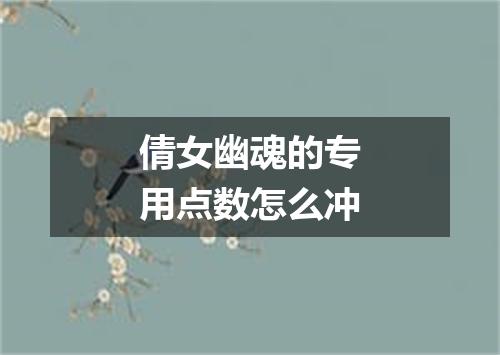 倩女幽魂的专用点数怎么冲