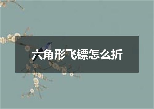 六角形飞镖怎么折