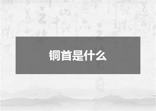 铜首是什么
