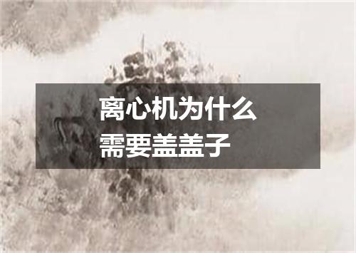 离心机为什么需要盖盖子