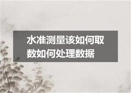 水准测量该如何取数如何处理数据