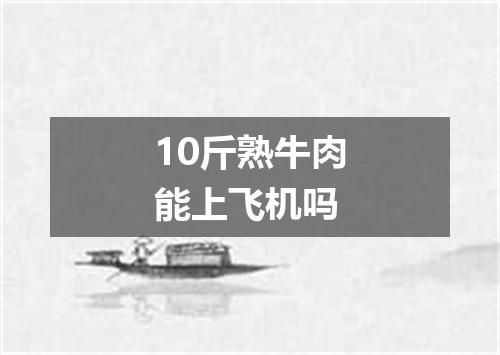 10斤熟牛肉能上飞机吗