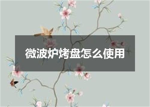 微波炉烤盘怎么使用