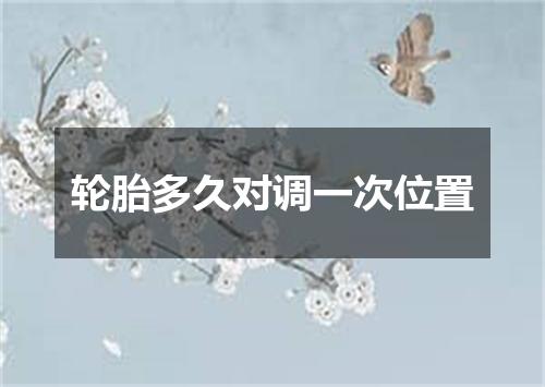 轮胎多久对调一次位置