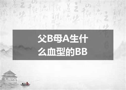父B母A生什么血型的BB