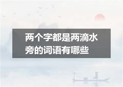 两个字都是两滴水旁的词语有哪些