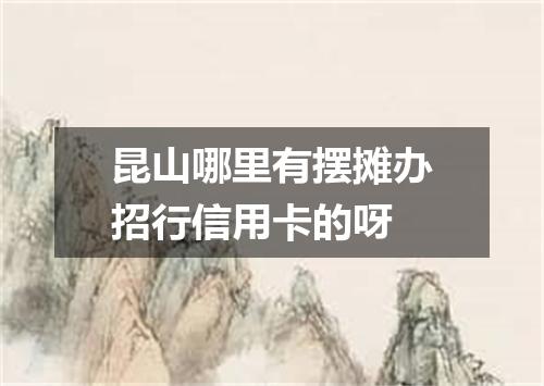 昆山哪里有摆摊办招行信用卡的呀