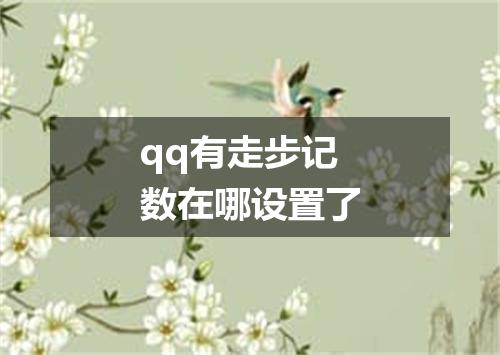 qq有走步记数在哪设置了