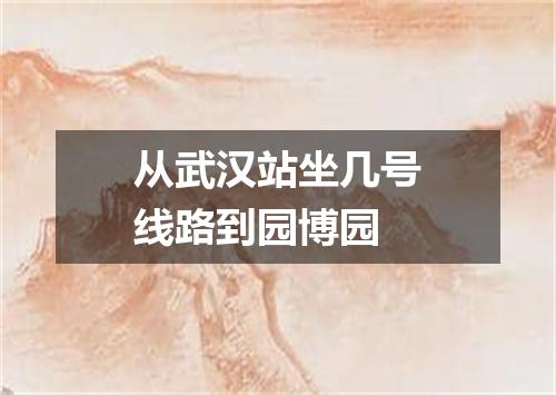 从武汉站坐几号线路到园博园