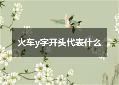 火车y字开头代表什么