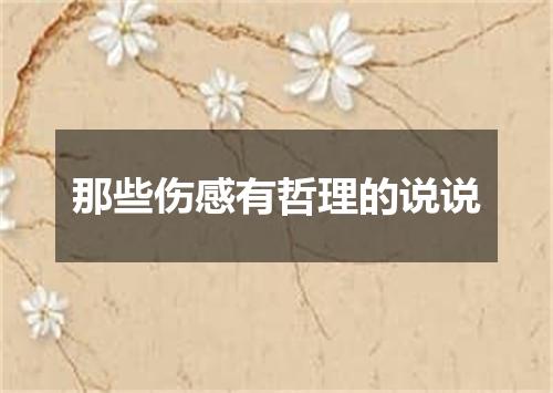 那些伤感有哲理的说说