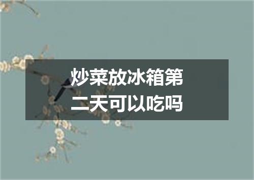 炒菜放冰箱第二天可以吃吗