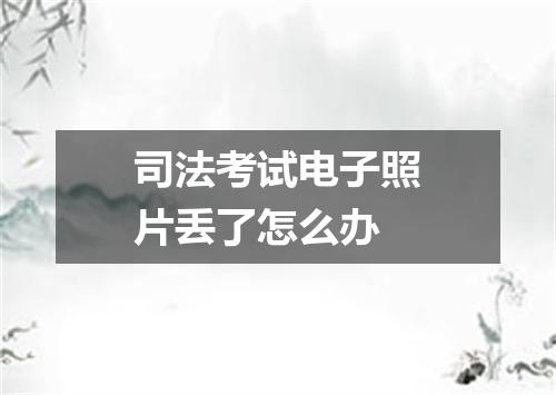 司法考试电子照片丢了怎么办