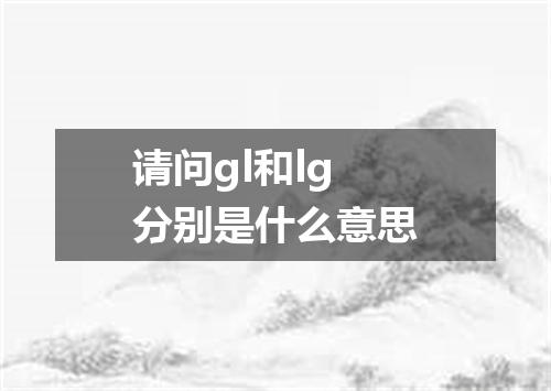 请问gl和lg分别是什么意思