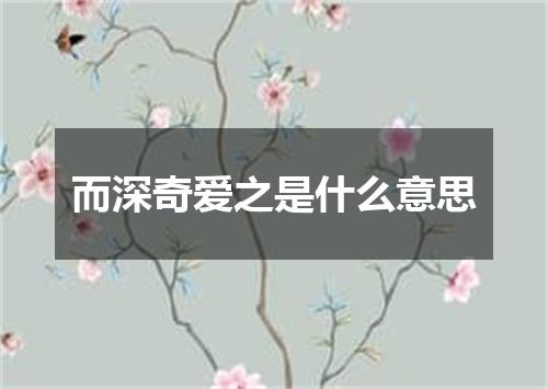 而深奇爱之是什么意思