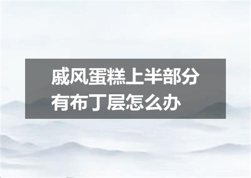 戚风蛋糕上半部分有布丁层怎么办