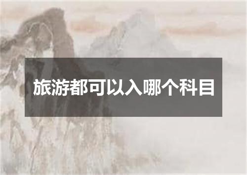 旅游都可以入哪个科目