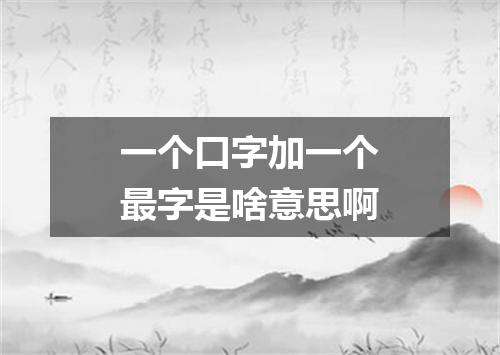 一个口字加一个最字是啥意思啊