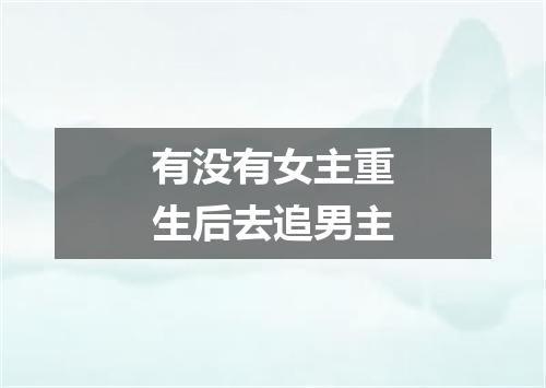 有没有女主重生后去追男主