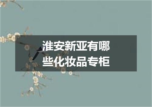淮安新亚有哪些化妆品专柜