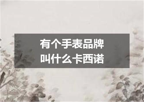 有个手表品牌叫什么卡西诺