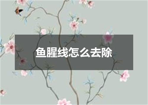 鱼腥线怎么去除