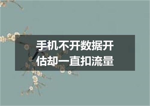 手机不开数据开估却一直扣流量
