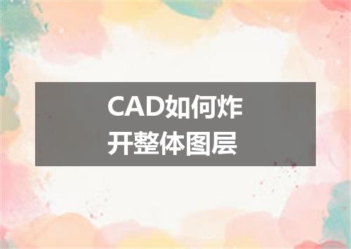 CAD如何炸开整体图层