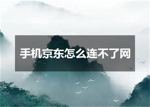 手机京东怎么连不了网