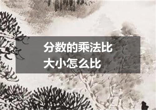 分数的乘法比大小怎么比