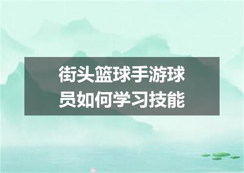 街头篮球手游球员如何学习技能
