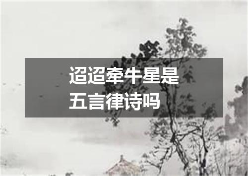 迢迢牵牛星是五言律诗吗