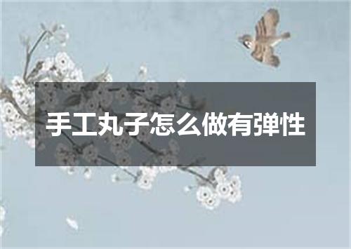 手工丸子怎么做有弹性