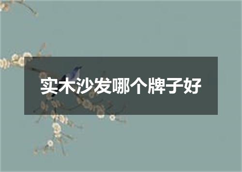 实木沙发哪个牌子好