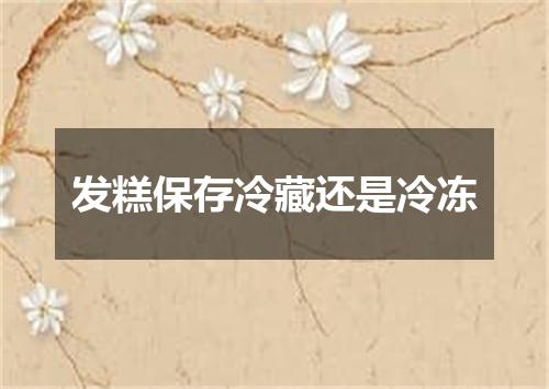 发糕保存冷藏还是冷冻