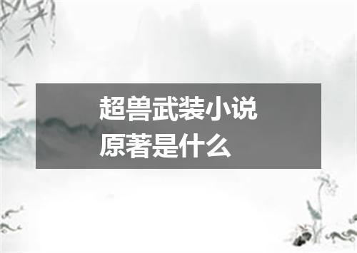 超兽武装小说原著是什么