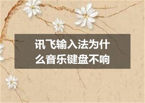 讯飞输入法为什么音乐键盘不响