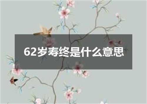 62岁寿终是什么意思