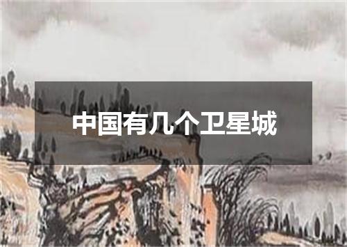 中国有几个卫星城