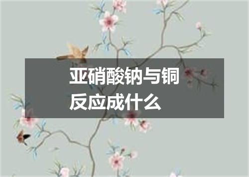 亚硝酸钠与铜反应成什么
